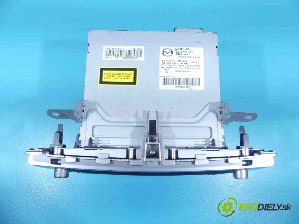 Mazda 6 II GH 2007-2012 2.0 16v 147 HP manual 108 kW 1999 cm3 5- Radio originál GS1D66DV0A