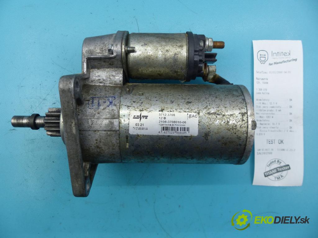 Lada Kalina 2004-2009 1.6 8V 82 HP manual 60 kW 1596 cm3 4- štartér 2108-3708010-06 (Štartéry)