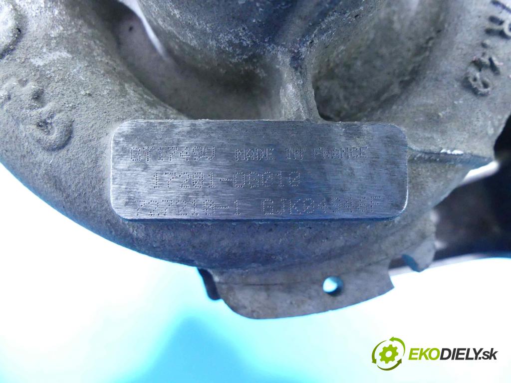 Toyota Avensis II T25 2003-2008 2.0 D4D 116 HP manual 85 kW 1995 cm3 5- turbodúchadlo, turbo 727210-1 (Turbodúchadlá (kompletné))