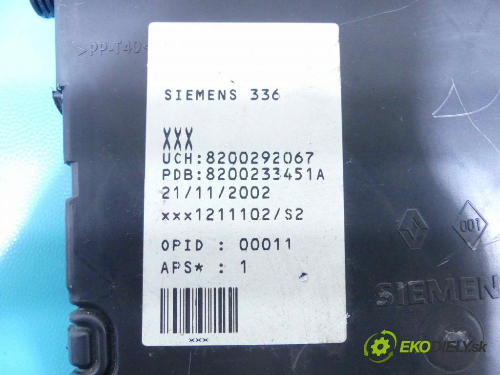 Renault Megane II 2003-2008 1.6 16v 113 HP manual 83 kW 1598 cm3 3- modul riadiaca jednotka 8200292067 (Ostatné)