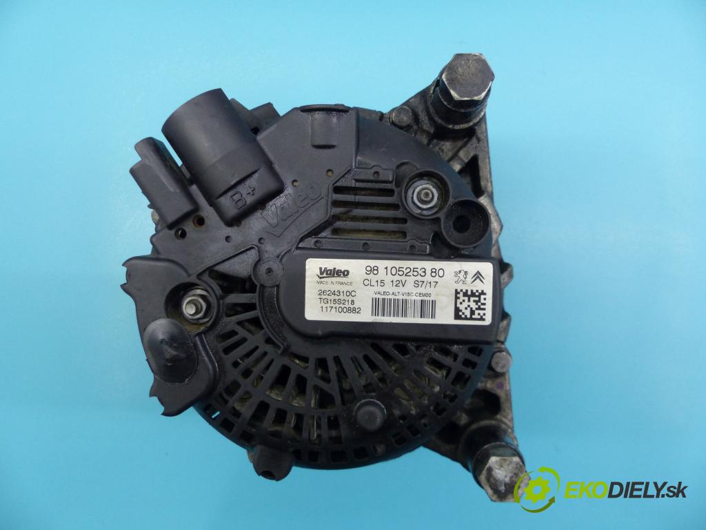 Peugeot 208 I 2012-2019 1.6 hdi 75 hp manual 55 kW 1560 cm3 5- Alternator 9810525380 (Alternátory)