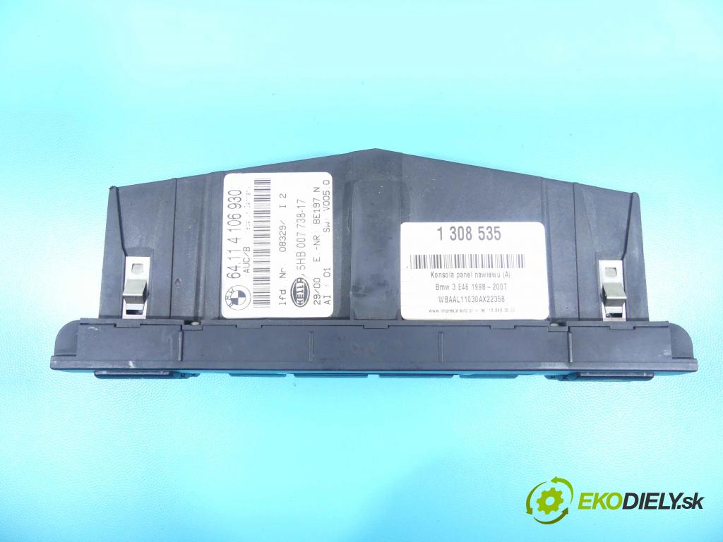 Bmw 3 E46 1998-2007 1.9b: 105 HP manual 77 kW 1895 cm3 4- panel kúrenia 4106930