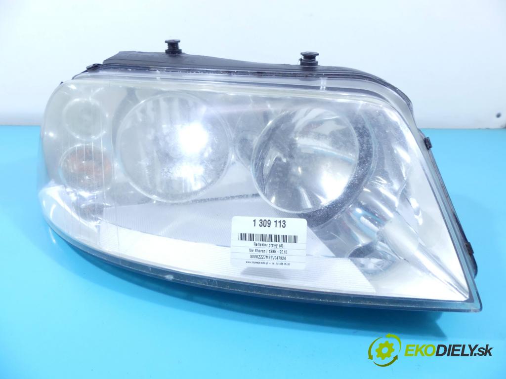 Vw Sharan I 1995-2010 1.9 tdi 116 HP manual 85 kW 1896 cm3 5- Reflektor: pravý 7M3941016AD (Pravé)