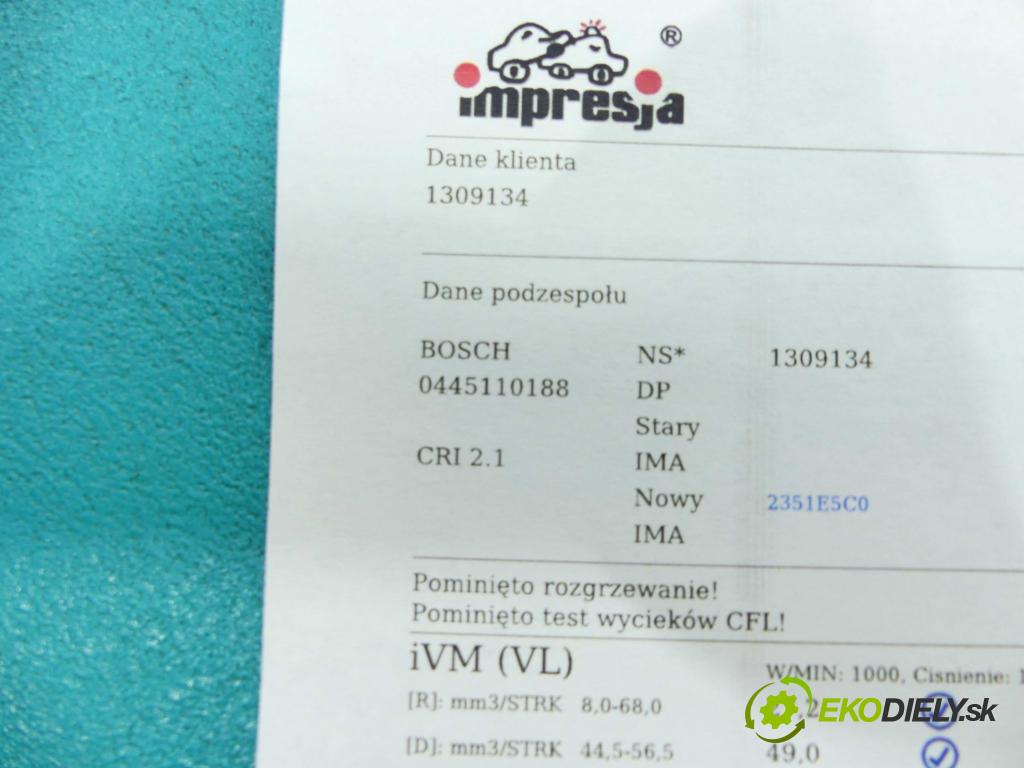 Peugeot 307 1.6 hdi 109 HP manual 80 kW 1560 cm3 5- vstrek 0445110188 (Vstrekovače)