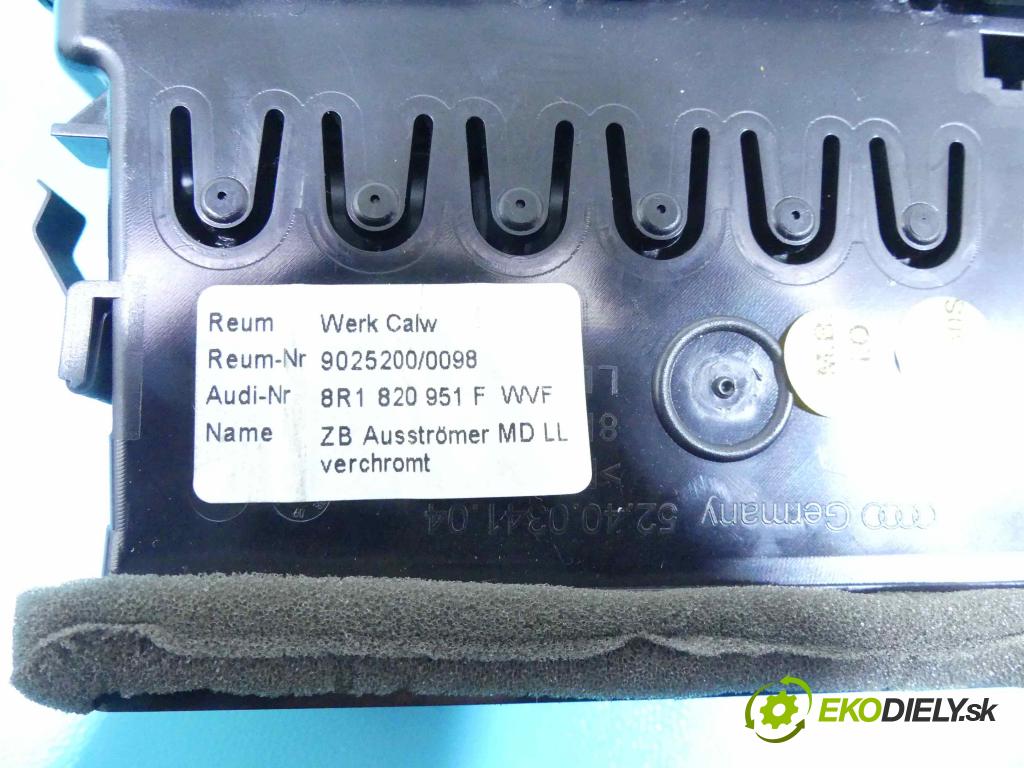 Audi Q5 2008-2016 2.0 tdi 170 HP automatic 125 kW 1968 cm3 5- Mřížka: kúrenia stredová 8R1820951F (Mriežky kúrenia (fukáre))