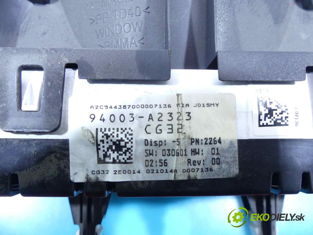 Kia Ceed II 2012-2018 1.6 crdi 128 HP manual 94 kW 1582 cm3 5- prístrojovka/ budíky 94003-A2323 (Prístrojové dosky, displeje)