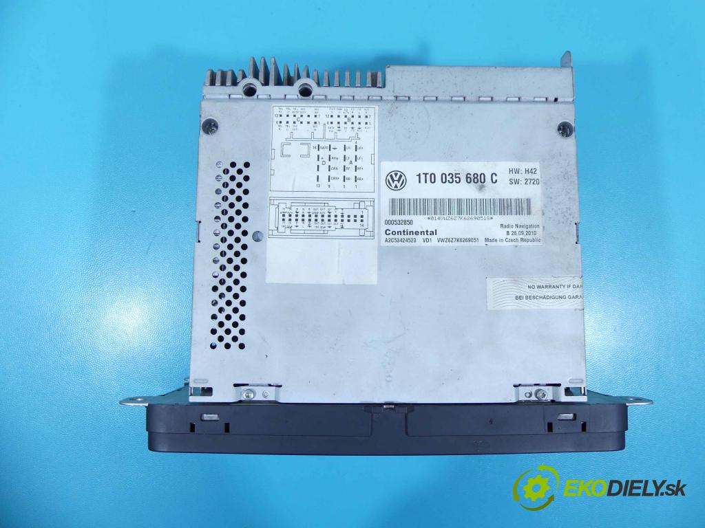Vw Passat CC 2008-2016 2.0 tdi 170 HP automatic 125 kW 1968 cm3 4- Radio originál 1T0035680C