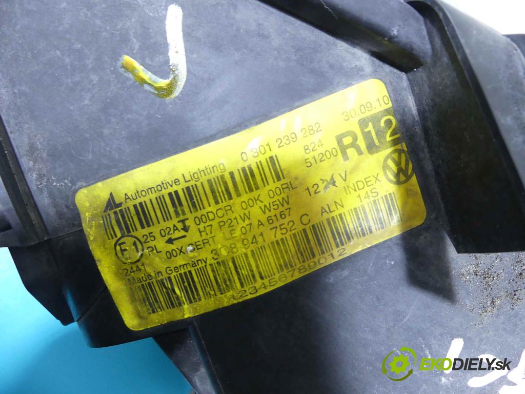 Vw Passat CC 2008-2016 2.0 tdi 170 HP automatic 125 kW 1968 cm3 4- Reflektor: pravý 0301239282 (Pravé)