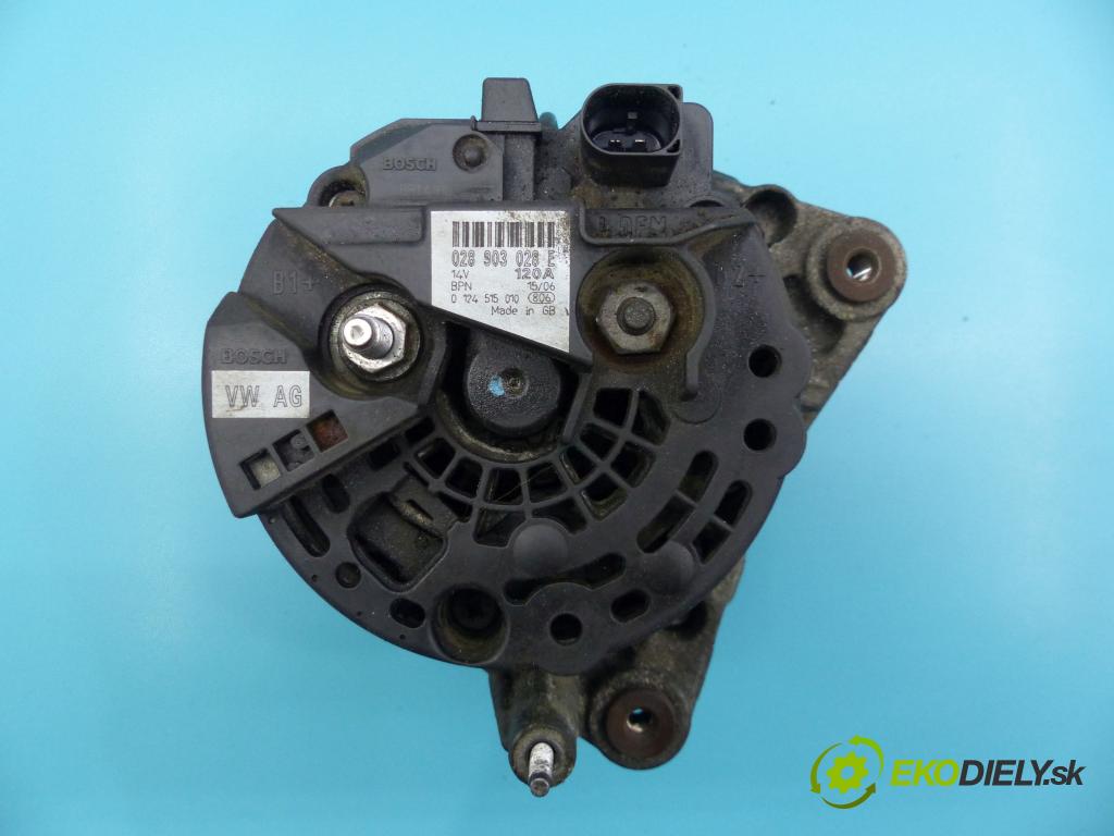Skoda Fabia I 1999-2007 1.9 tdi 101 hp manual 74 kW 1896 cm3 5- Alternator 0124515010 (Alternátory)