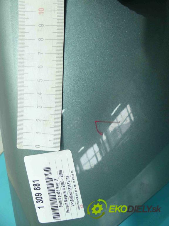 Renault Megane II 2003-2008 1.4 16v 98 hp manual 72 kW 1390 cm3 5- blatnik přední levý