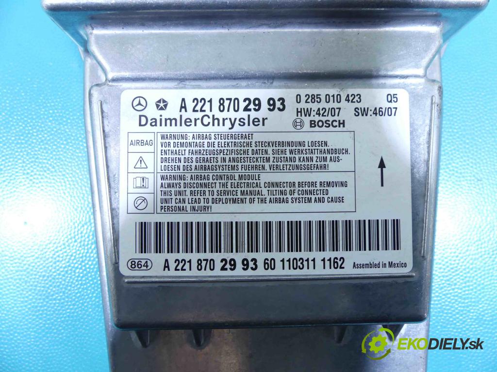 Mercedes S W221 2005-2013 2.1 cdi 204 HP automatic 150 kW 2143 cm3 4- modul riadiaca jednotka 0285010423 (Ostatné)