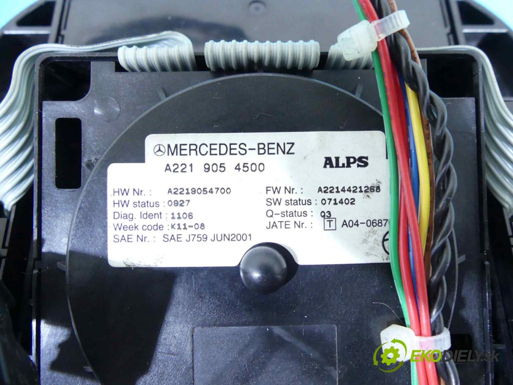 Mercedes S W221 2005-2013 2.1 cdi 204 HP automatic 150 kW 2143 cm3 4- panel kúrenia A2219054500