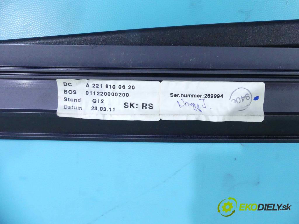 Mercedes S W221 2005-2013 2.1 cdi 204 HP automatic 150 kW 2143 cm3 4- roleta A2218100620 (Rolety kufra)