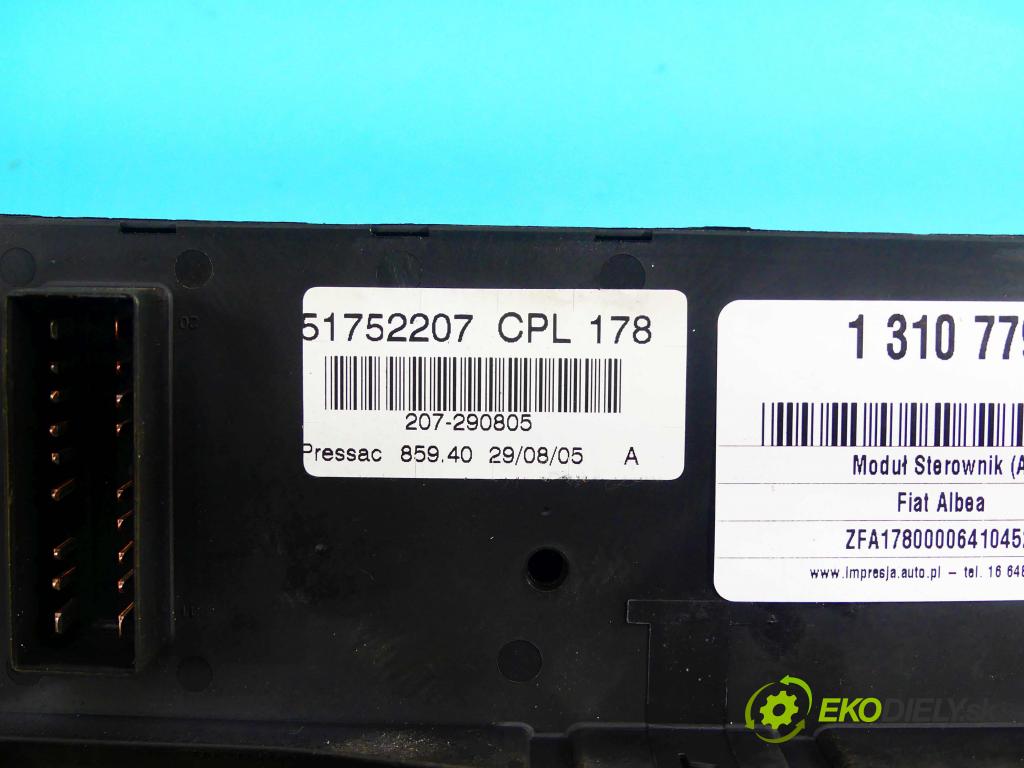 Fiat Albea 1.4 77 HP manual 57 kW 1368 cm3 4- modul riadiaca jednotka 51752207 (Ostatné)