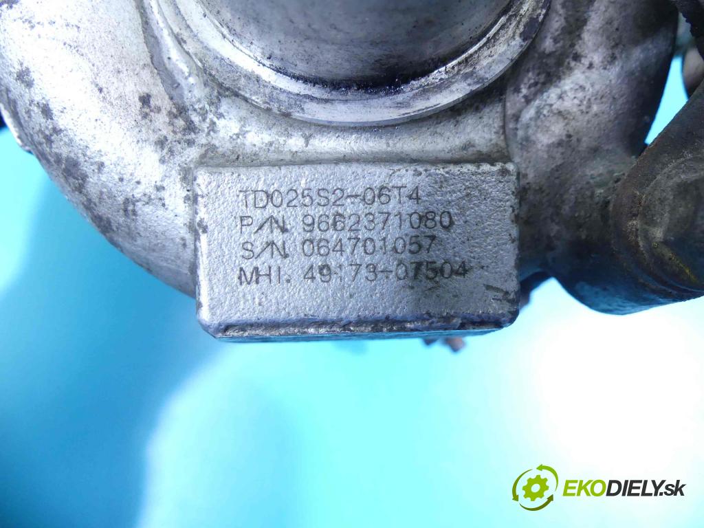 Citroen Berlingo I 1996-2008 1.6 hdi 90 HP manual 66,2 kW 1560 cm3 5- turbodúchadlo, turbo 49173-07504 (Turbodúchadlá (kompletné))