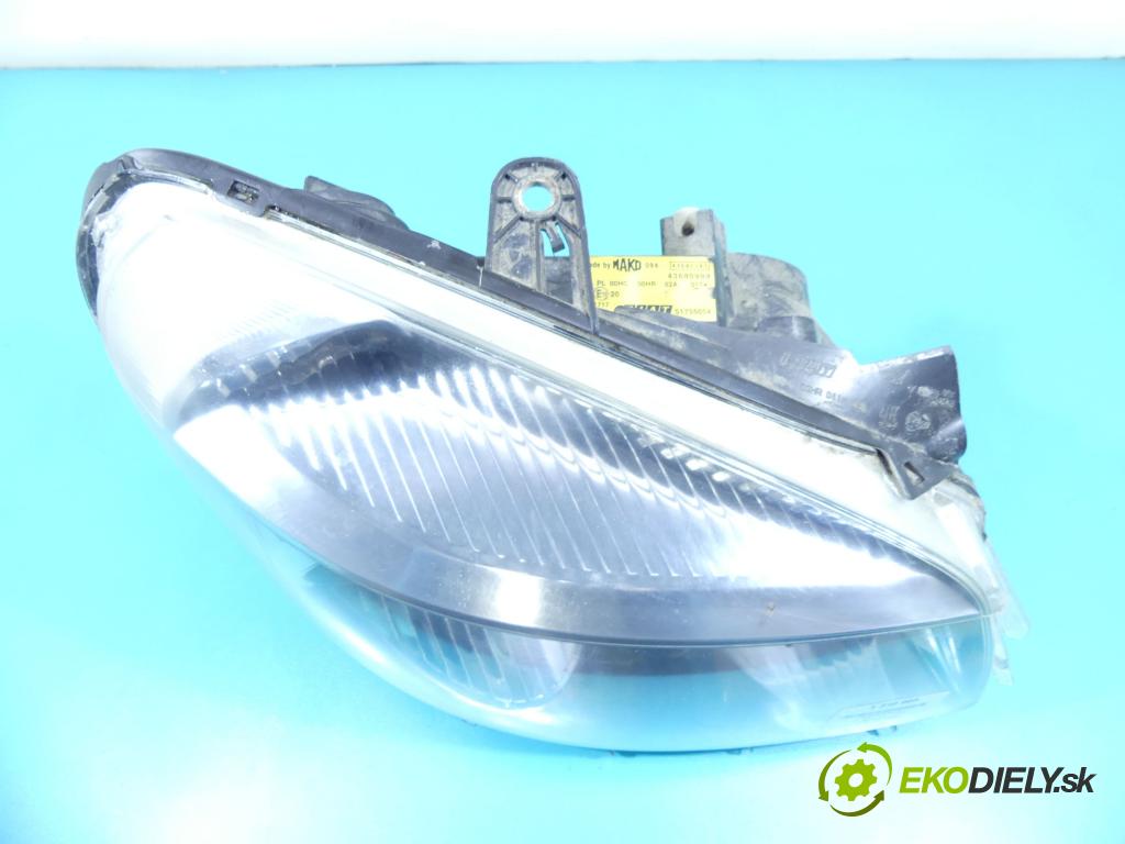 Fiat Doblo I 2001-2010 1.9 jtd 105 HP manual 77 kW 1910 cm3 5- Reflektor: pravý 51755054 (Pravé)