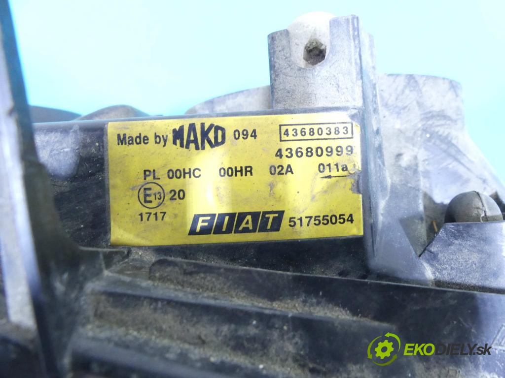 Fiat Doblo I 2001-2010 1.9 jtd 105 HP manual 77 kW 1910 cm3 5- Reflektor: pravý 51755054 (Pravé)