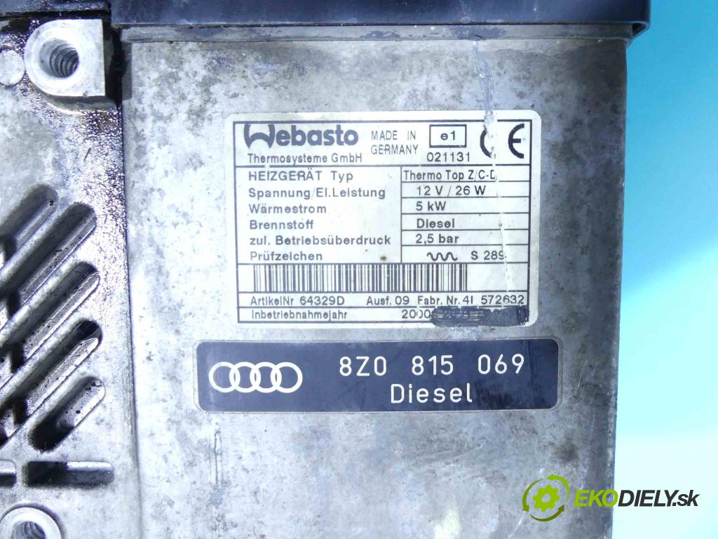 Audi A2 1.4 tdi 75 HP manual 55 kW 1422 cm3 5- Webasto 8Z0815069 (Webasto)