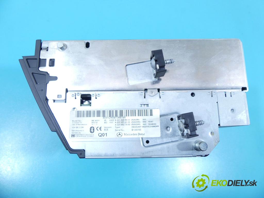 Mercedes S W221 2005-2013 2.1 cdi 204 HP automatic 150 kW 2143 cm3 4- Menič: cd A2219008903 (CD meniče)