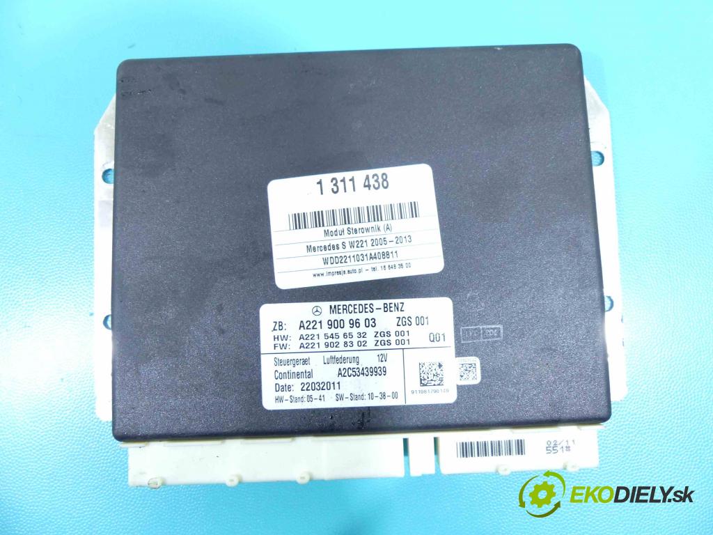 Mercedes S W221 2005-2013 2.1 cdi 204 HP automatic 150 kW 2143 cm3 4- modul riadiaca jednotka A2219009603 (Ostatné)