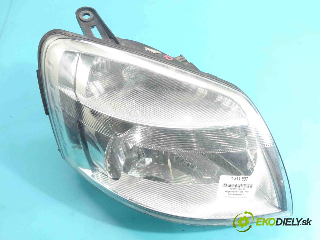 Peugeot Partner I 1996-2008 2.0 hdi 90 HP manual 66 kW 1997 cm3 5- Reflektor: pravý  (Pravé)