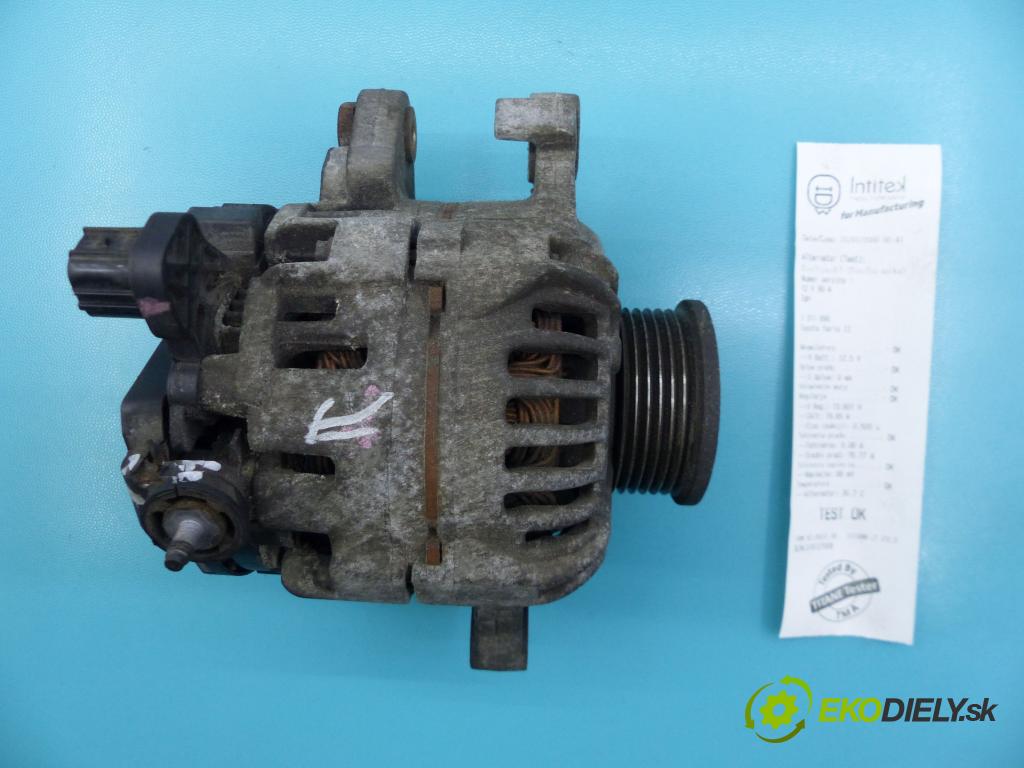 Toyota Yaris II 2005-2011 1.4 D4D 90 hp manual 66 kW 1364 cm3 5- Alternator 27060-0N011 (Alternátory)