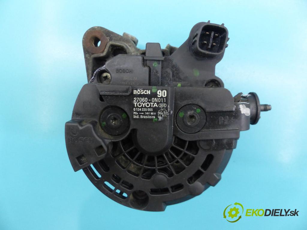 Toyota Yaris II 2005-2011 1.4 D4D 90 hp manual 66 kW 1364 cm3 5- Alternator 27060-0N011 (Alternátory)
