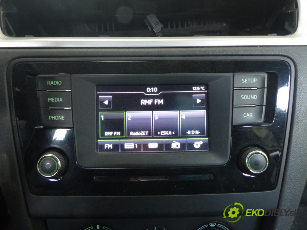 Skoda Rapid 2012-2019 1.4 tdi 90 HP manual 66 kW 1422 cm3 5- Radio originál 5JA035871A