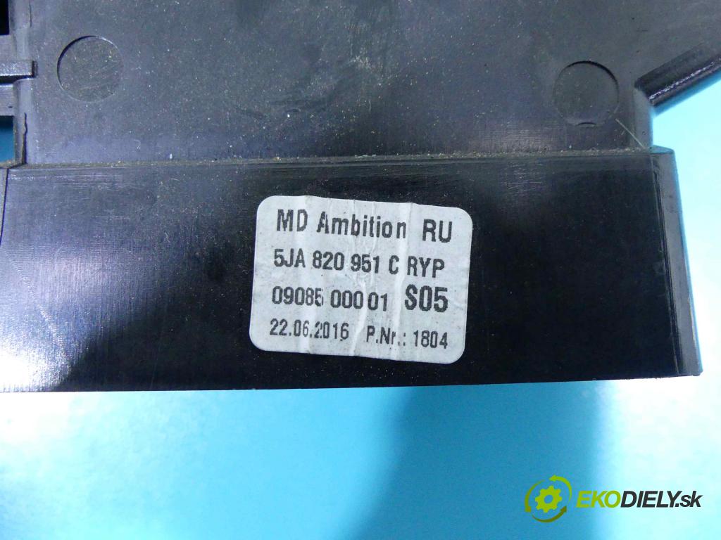 Skoda Rapid 2012-2019 1.4 tdi 90 HP manual 66 kW 1422 cm3 5- Mřížka: kúrenia stredová 5JA820951C (Mriežky kúrenia (fukáre))