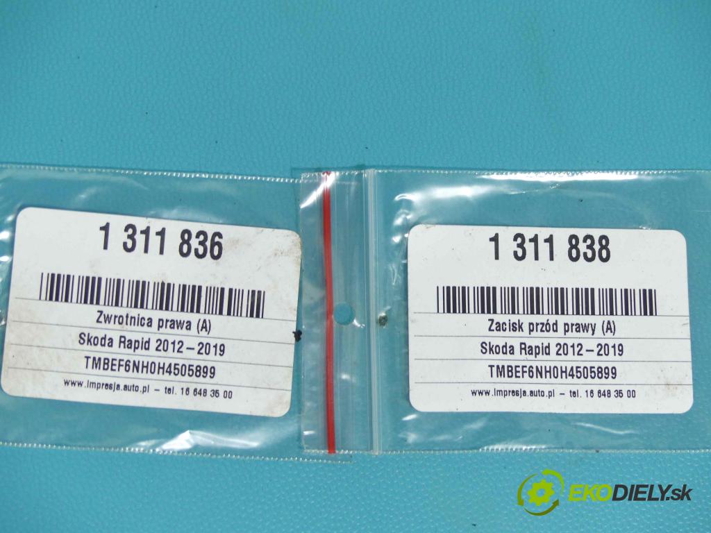 Skoda Rapid 2012-2019 1.4 tdi 90 HP manual 66 kW 1422 cm3 5- brzdič predné pravý (Ostatné)