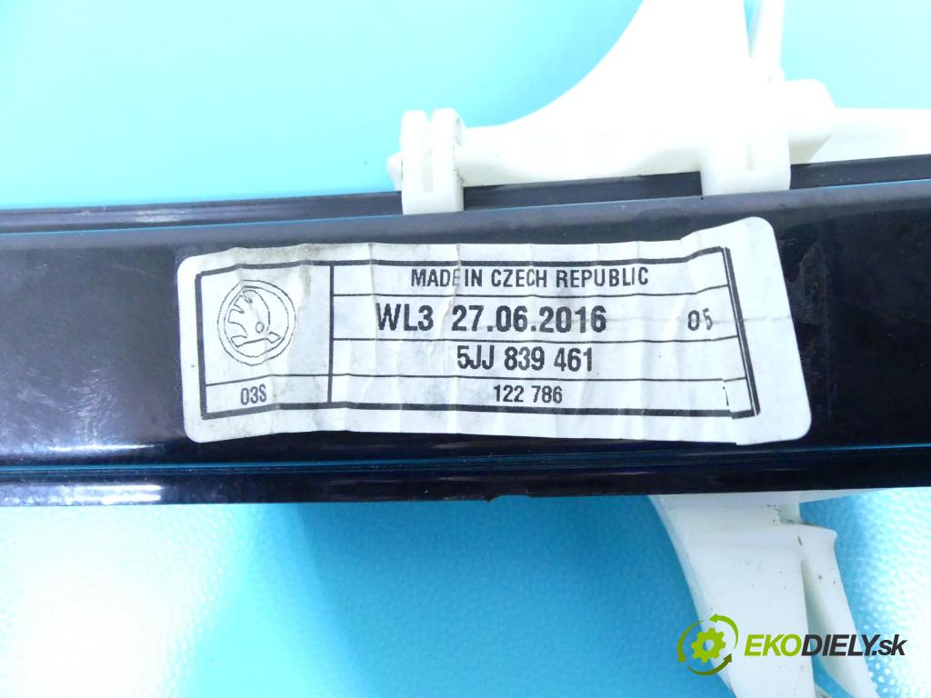 Skoda Rapid 2012-2019 1.4 tdi 90 hp manual 66 kW 1422 cm3 5- mechanismus stahování zadní levý 5JA959811L