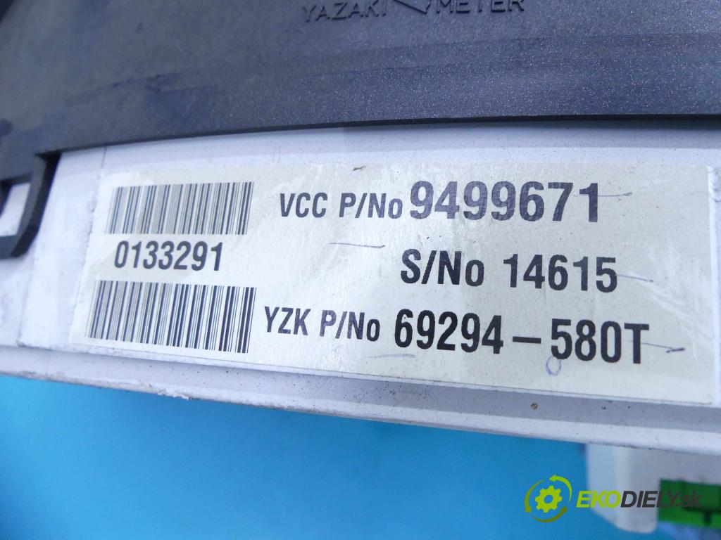 Volvo S80 I 1998-2006 2.5 tdi 140 HP automatic 103 kW 2461 cm3 4- prístrojovka/ budíky 9499671 (Prístrojové dosky, displeje)