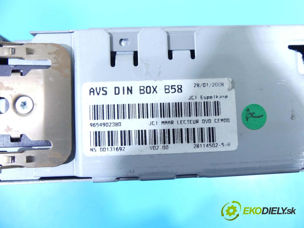 Citroen C4 Grand picasso I 2006-2013 2.0 hdi 136 HP automatic 100 kW 1997 cm3 5- Menič: cd 9654902380 (CD meniče)