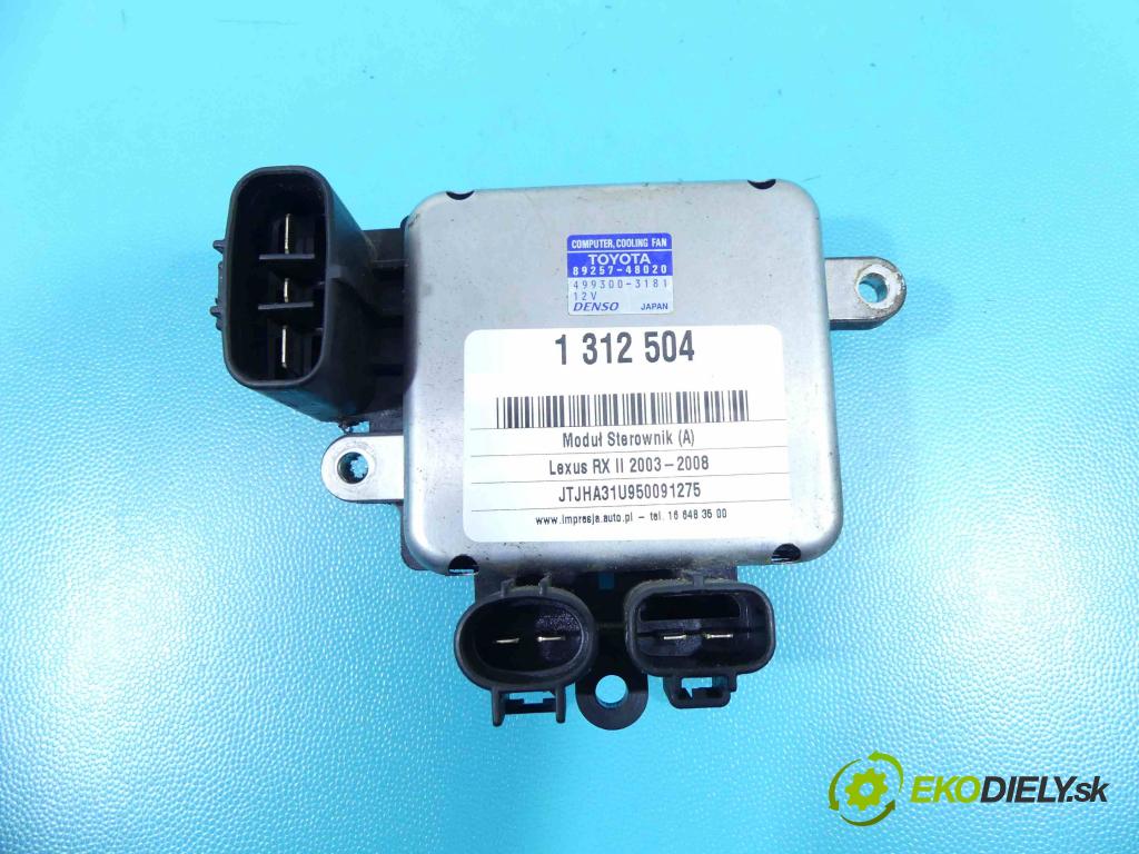 Lexus RX II 2003-2008 3.3 V6 232KM automatic 171 kW 3302 cm3 5- modul riadiaca jednotka 89257-48020 (Ostatné)