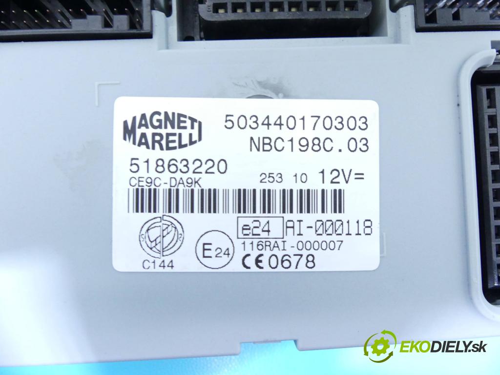 Fiat Bravo II 2007-2014 1.6 jtd 105 hp manual 77 kW 1598 cm3 5- skříňka pojistková 51829178 (Pojistkové skříňky)