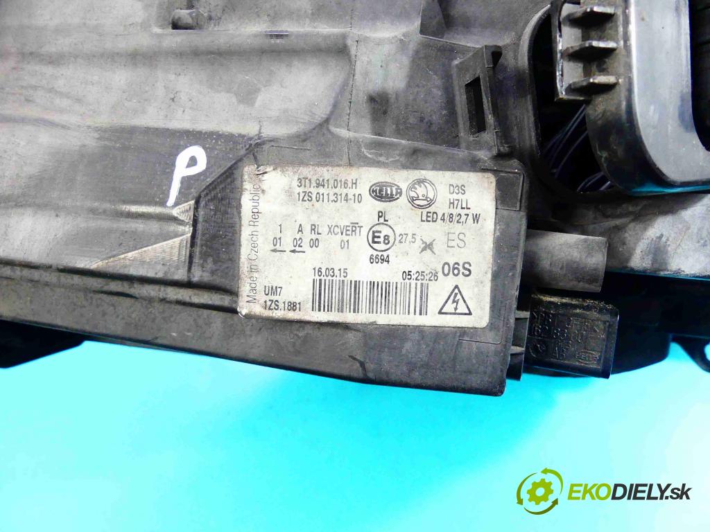 Skoda Superb II 2008-2015 2.0 tdi 140 HP automatic 103 kW 1968 cm3 4- Reflektor: pravý 3T1941016H (Pravé)