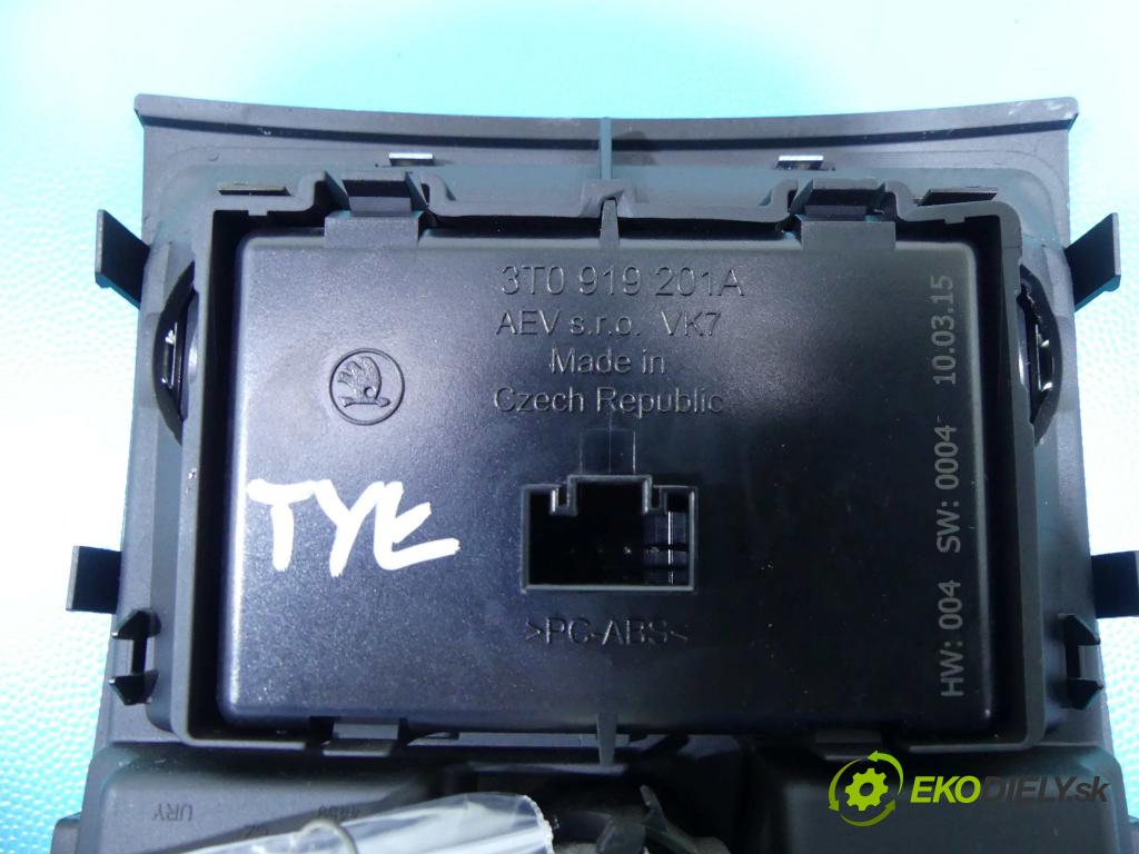Skoda Superb II 2008-2015 2.0 tdi 140 HP automatic 103 kW 1968 cm3 4- panel kúrenia 3T0919201A