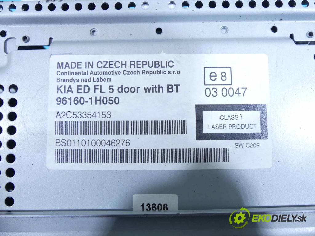 Kia Ceed I 2006-2012 1.6 crdi 116 HP manual 85 kW 1582 cm3 5- Radio originál 96160-1H050