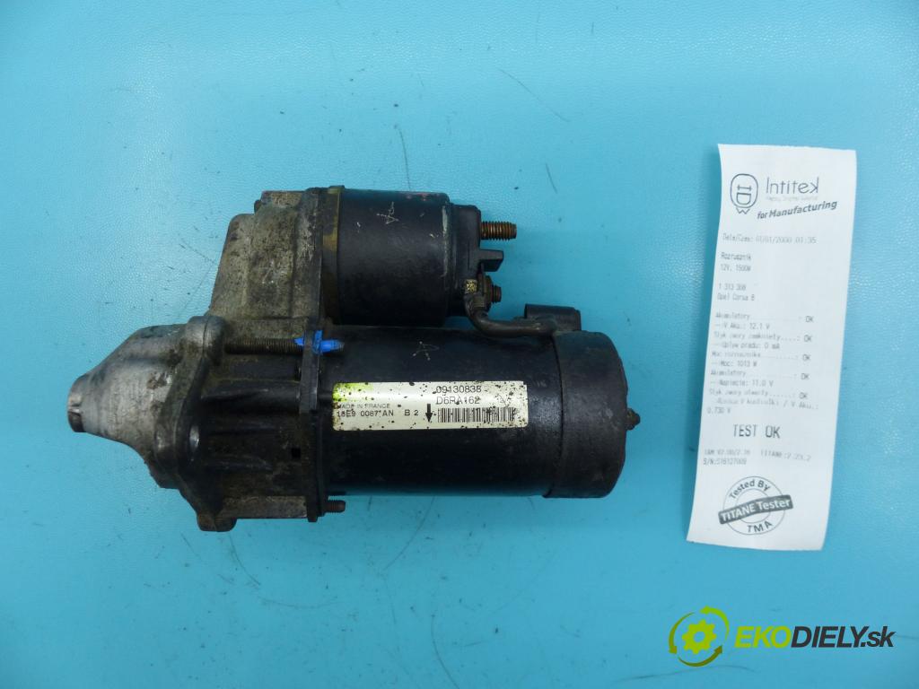 Opel Corsa B 1993-1999 1.4 16v 90 HP manual 66 kW 1389 cm3 5- štartér D6RA162 (Štartéry)