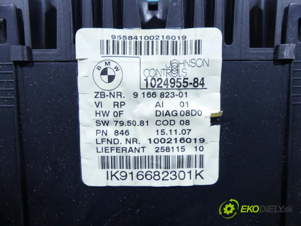 Bmw 1 E87 2004-2011 2.0d 177 HP manual 130 kW 1995 cm3 3- prístrojovka/ budíky 1024955 (Prístrojové dosky, displeje)