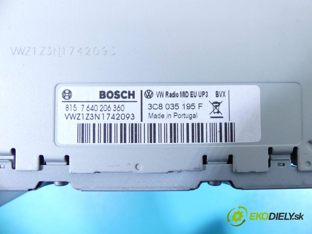 Vw Jetta VI 2010-2018 1.4 TSI 122 HP manual 90 kW 1390 cm3 4- Radio originál 3C8035195F