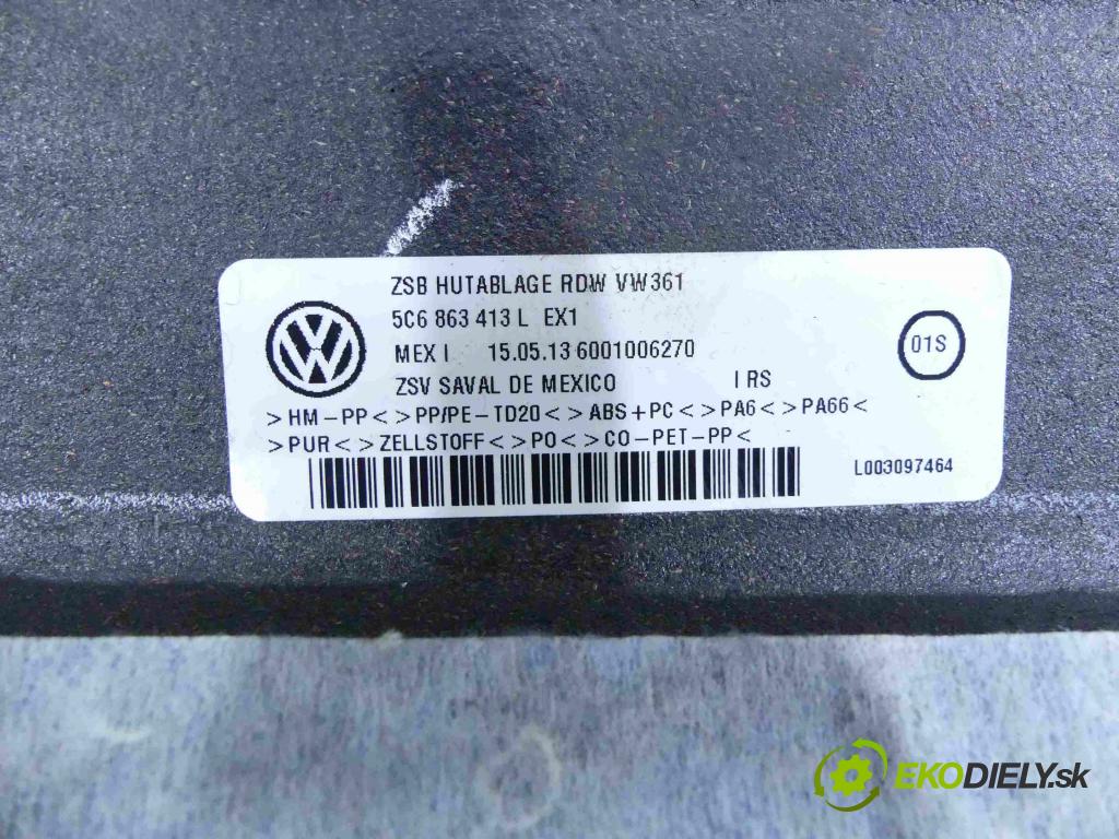 Vw Jetta VI 2010-2018 1.4 TSI 122 HP manual 90 kW 1390 cm3 4- zadná 5C6863413L (Pláta zadné)