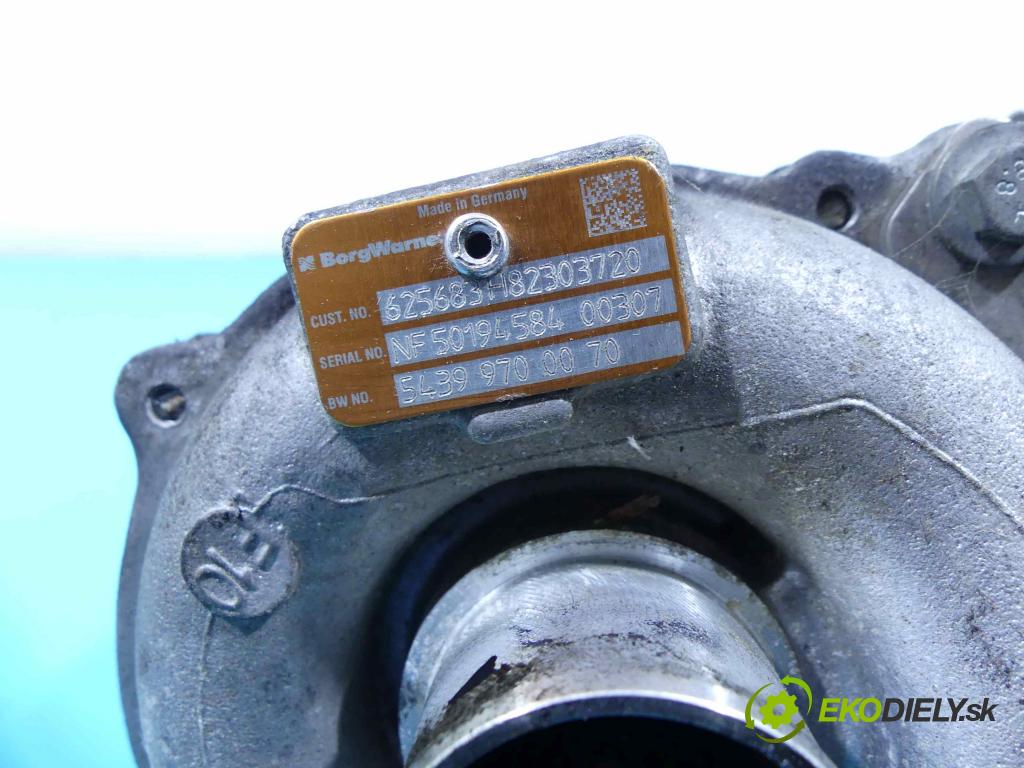 Renault Scenic II 2003-2009 1.5 dci 106 HP manual 78 kW 1461 cm3 5- turbodúchadlo, turbo 5439-970-0070 (Turbodúchadlá (kompletné))