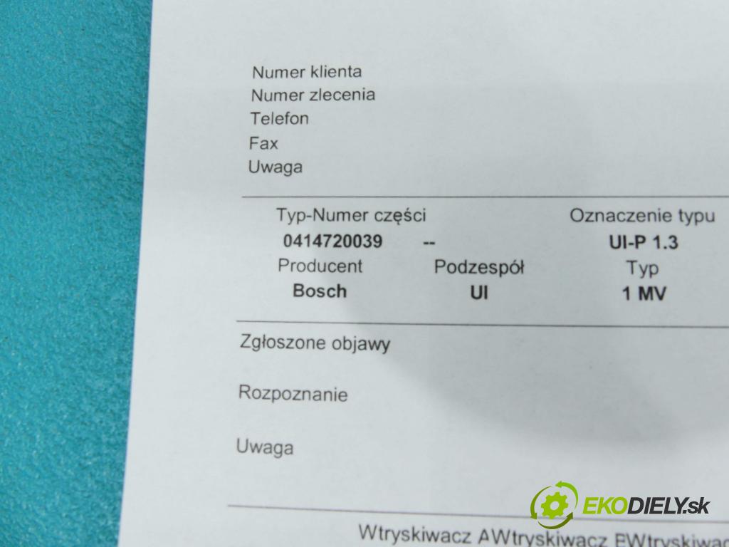 Skoda Octavia I 1996-2010 1.9 tdi 131 HP manual 96 kW 1896 cm3 5- vstrekovacie čerpadlo 0414720038 (Vstrekovače)