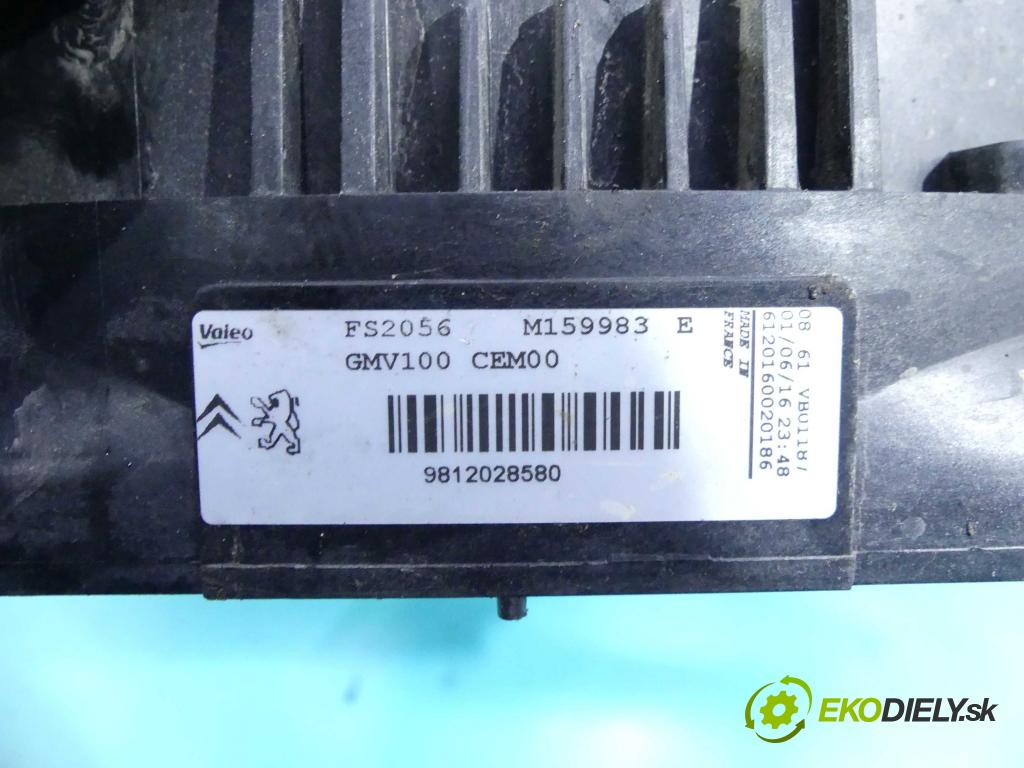 Citroen C4 Cactus 2014-2020 1.2 Tech: 82 HP manual 60 kW 1199 cm3 5- Ventilátor chladiča 9812028580