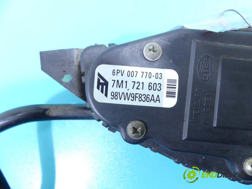 Ford Galaxy Mk1 1995-2006 1.9 tdi 110 HP manual 81 kW 1896 cm3 5- pedále 7M1721603 (Pedále)