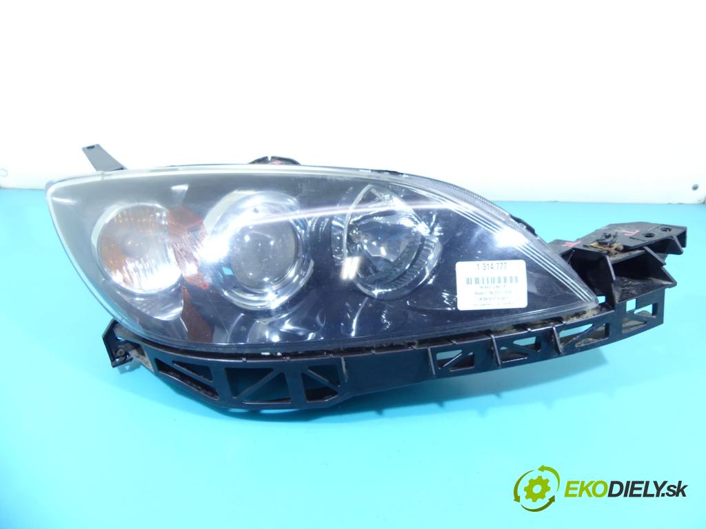 Mazda 3 I BK 2003-2009 1.6 citd 109 HP manual 80 kW 1560 cm3 5- Reflektor: pravý  (Pravé)