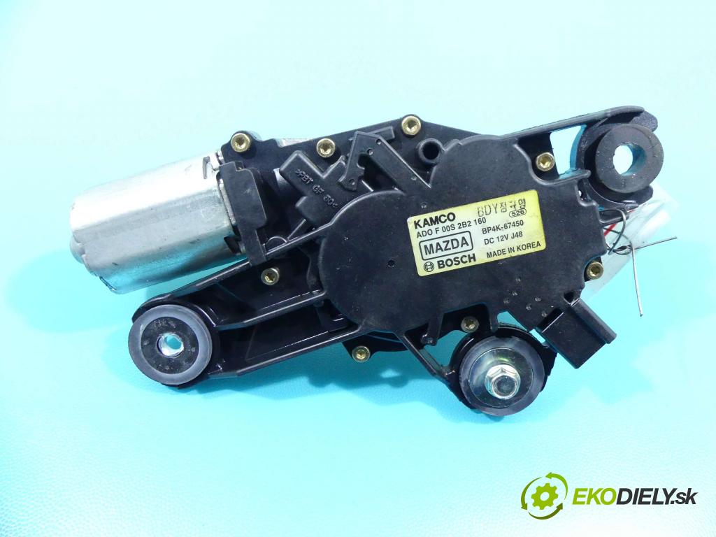 Mazda 3 I BK 2003-2009 1.6 citd 109 hp manual 80 kW 1560 cm3 5- motor stěrače zadní BP4K-67450