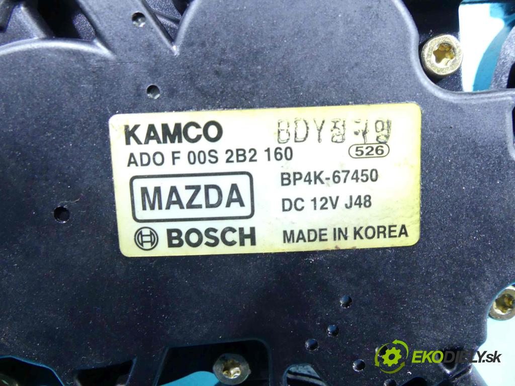Mazda 3 I BK 2003-2009 1.6 citd 109 hp manual 80 kW 1560 cm3 5- motor stěrače zadní BP4K-67450