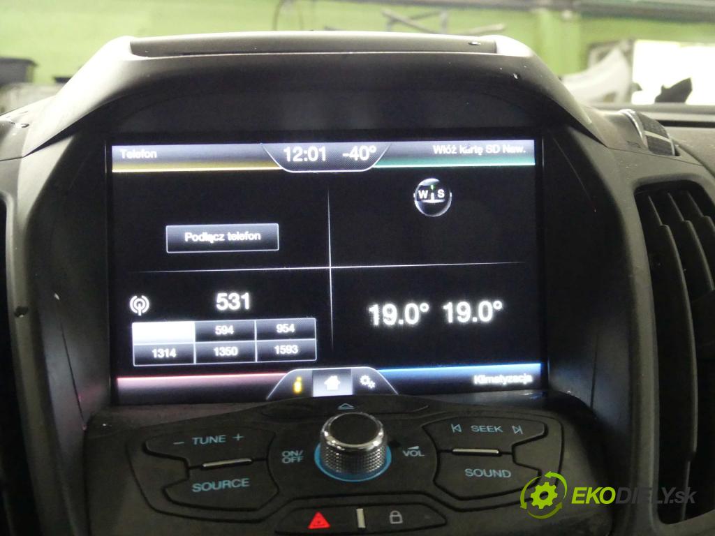 Ford Kuga II 2013-2019 2.0 tdci 150 HP manual 110 kW 1997 cm3 5- Zobrazit: CJ5T-18B955-FD (Prístrojové dosky, displeje)